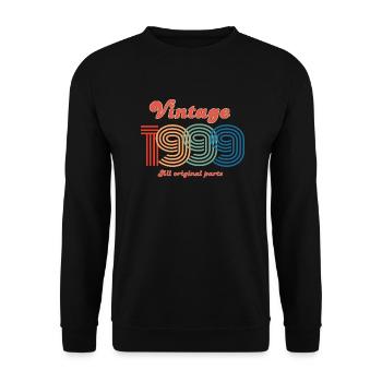 Vintage 1999 all original parts - Sweat-shirt Unisexe - noir - Devant - Alina (178cm) & Michal (187cm)