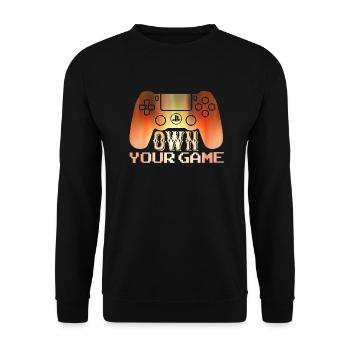 Gamer Game Play Online Computer Gaming Arcade Neon - Unisex Sweatshirt - black - Front - Alina (178cm) & Michal (187cm)