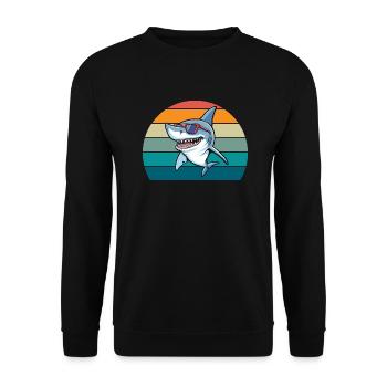 Hai Retro - Unisex Pullover - Schwarz - Vorne - Alina (178cm) & Michal (187cm)