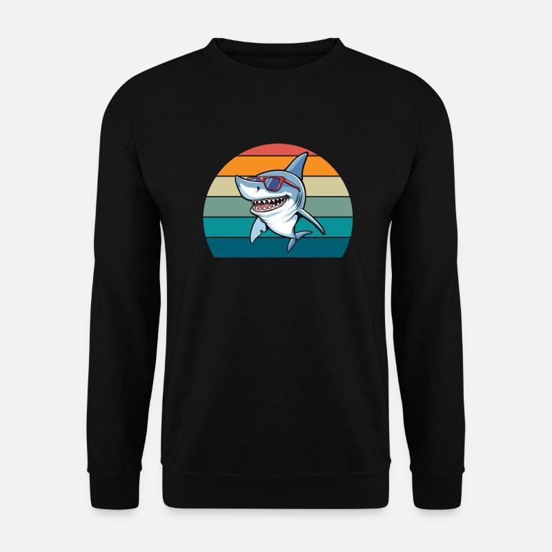 Shark Retro - Unisex Sweatshirt - black