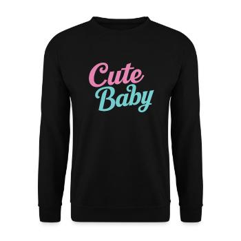 Cute baby - Unisex Sweatshirt - black - Front - Alina (178cm) & Michal (187cm)
