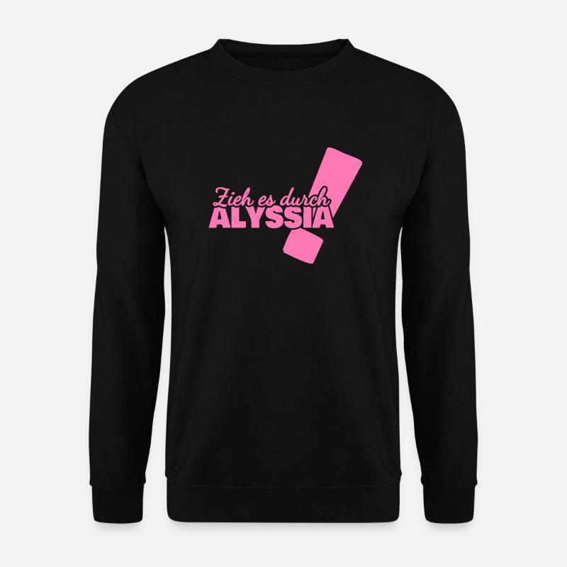 First name Alyssia - Unisex Sweatshirt - black