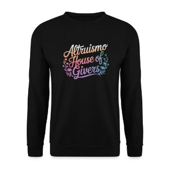 Altruisme Don désintéressé Donner d’école - Sweat-shirt Unisexe - noir - Devant - Alina (178cm) & Michal (187cm)