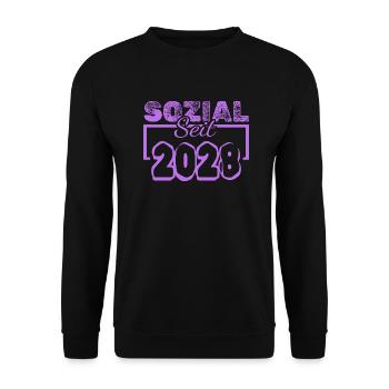 Sozialarbeiter 2028 - Unisex Pullover - Schwarz - Vorne - Alina (178cm) & Michal (187cm)