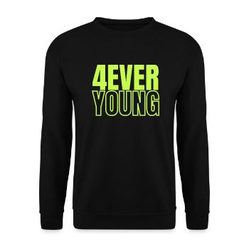 4EVERYOUNG im grünen Design - Unisex Pullover - Schwarz - Vorne - Alina (178cm) & Michal (187cm)