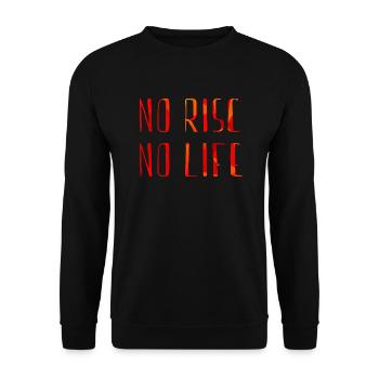 no risc no life - Unisex Pullover - Schwarz - Vorne - Alina (178cm) & Michal (187cm)