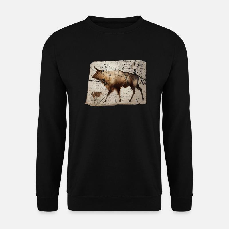 Auerochse Urrind Höhlenbild - Unisex Pullover - Schwarz