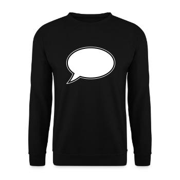 Speech Bubble Design - Unisex Sweatshirt - black - Front - Alina (178cm) & Michal (187cm)