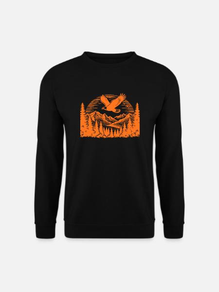 Berge-wilde Natur - Unisex Pullover - Schwarz