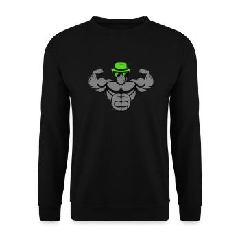 strong gorilla - Unisex Pullover - Schwarz - Vorne - Alina (178cm) & Michal (187cm)
