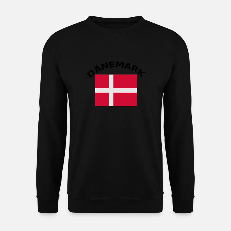 Danemark, Danemark, drapeau, drapeau - Sweat-shirt Unisexe - noir