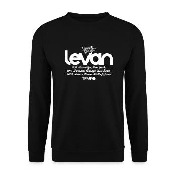 Levan Paradise Garage in White - Unisex Sweatshirt - black - Front - Alina (178cm) & Michal (187cm)