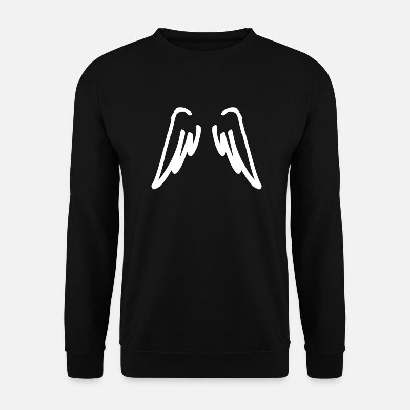 ailes d'ange blanches - Sweat-shirt Unisexe - noir