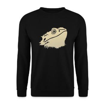 Bartagame Bearded Dragon - Unisex Pullover - Schwarz - Vorne - Alina (178cm) & Michal (187cm)
