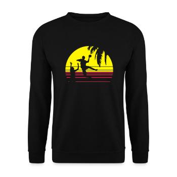 SUNSET BEACH HANDBALL - Unisex Sweatshirt - black - Front - Alina (178cm) & Michal (187cm)