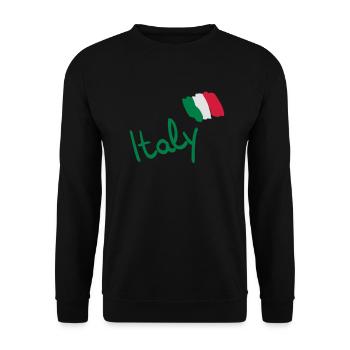 italy__f3 - Unisex Sweatshirt - black - Front - Alina (178cm) & Michal (187cm)
