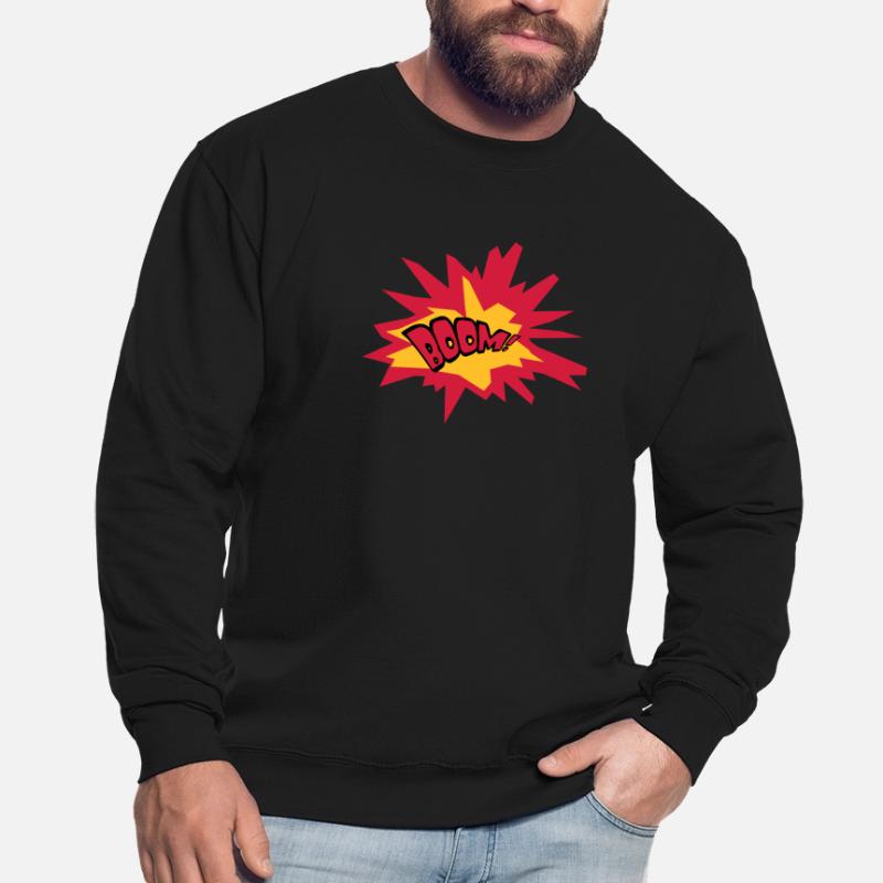 boom text fire flame hot tnt dynamite explode Unisex Sweatshirt