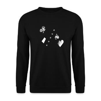 Poker - Unisex Pullover - Schwarz - Vorne - Alina (178cm) & Michal (187cm)