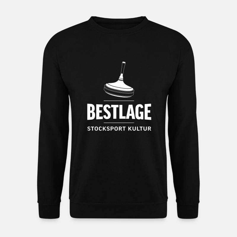 Stocksport Eistockschiessen Bestlage Geschenkidee - Unisex Pullover - Schwarz