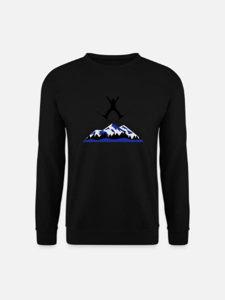 ski and mountain, ski jumping - Unisex Sweatshirt - black