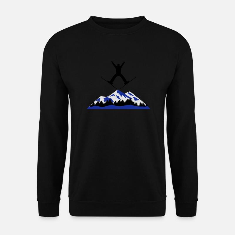 ski and mountain, ski jumping - Unisex Sweatshirt - black