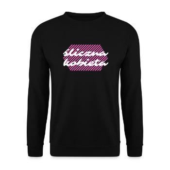 Beautiful woman, Polish language, compliment - Unisex Sweatshirt - black - Front - Alina (178cm) & Michal (187cm)