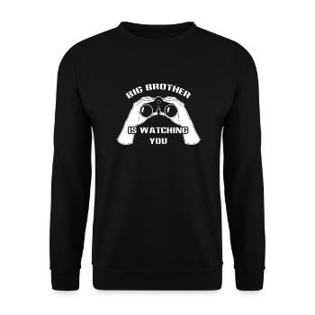 big brother - Unisex Pullover - Schwarz - Vorne - Alina (178cm) & Michal (187cm)