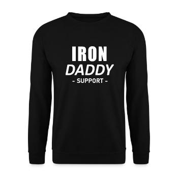 IRON DADDY SUPPORT - Unisex Sweatshirt - black - Front - Alina (178cm) & Michal (187cm)