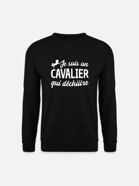 je suis un cavalier qui déchire - Sweat-shirt Unisexe - noir