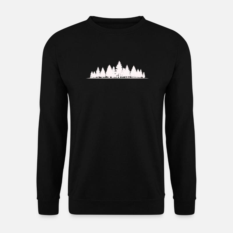 Wald Silhouette Bäume - Unisex Pullover - Schwarz