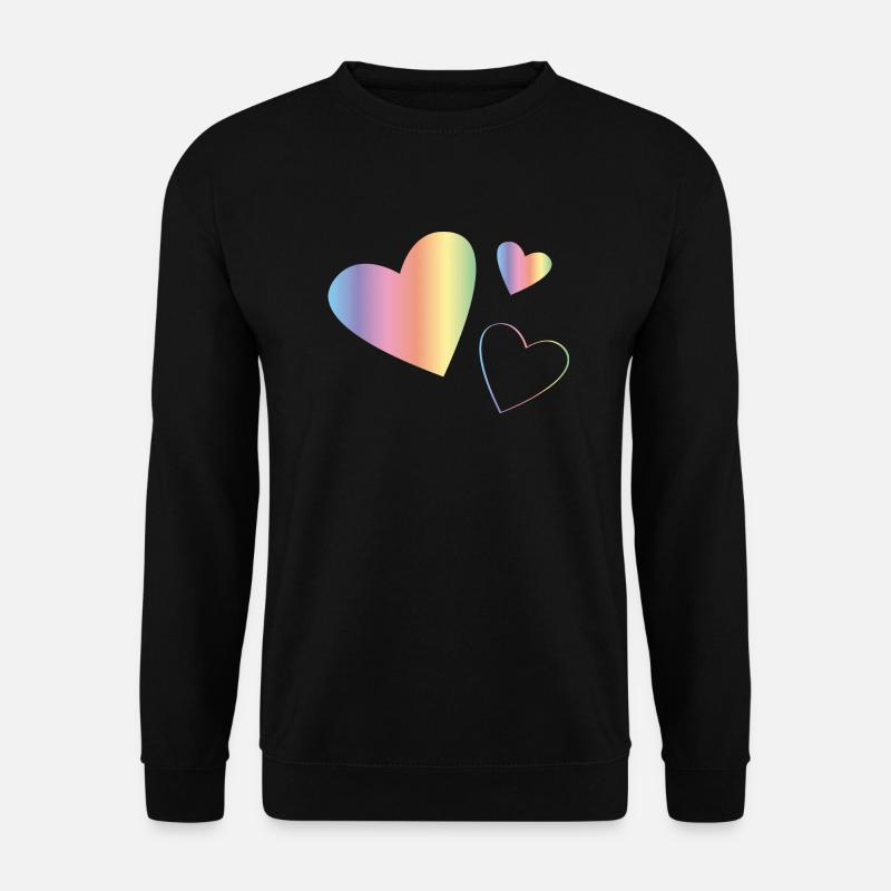 Rainbow Hearts - Unisex Sweatshirt - black