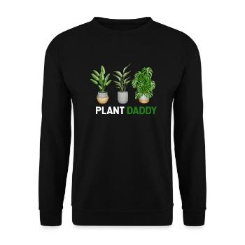 Plant Dad Shirt, Plant Daddy, Plant Shirt for Men - Unisex Sweatshirt - black - Front - Alina (178cm) & Michal (187cm)