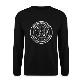 RAUHAARTECKEL Jagdgebrauchshund Jagdhund Wilsigns - Unisex Pullover - Schwarz - Vorne - Alina (178cm) & Michal (187cm)
