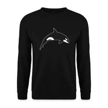 Épaulard Orque Épaulard - Sweat-shirt Unisexe - noir - Devant - Alina (178cm) & Michal (187cm)