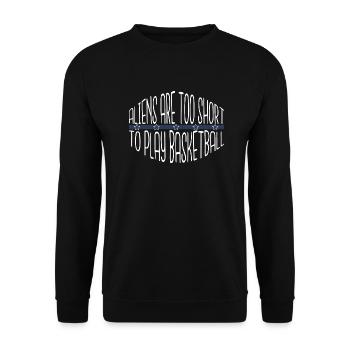 J’aime le basket-ball Mignon Basket-ball Science-fiction - Sweat-shirt Unisexe - noir - Devant - Alina (178cm) & Michal (187cm)
