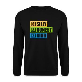 Silly Honest Child - Unisex Sweatshirt - black - Front - Alina (178cm) & Michal (187cm)