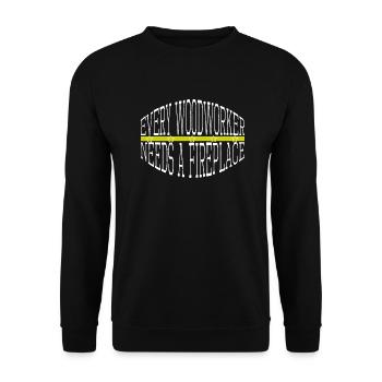 idée cadeau bûcheron anniversaire - Sweat-shirt Unisexe - noir - Devant - Alina (178cm) & Michal (187cm)