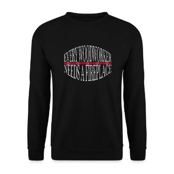 l’ébéniste menuisier a vu un cadeau d’anniversaire - Sweat-shirt Unisexe - noir - Devant - Alina (178cm) & Michal (187cm)