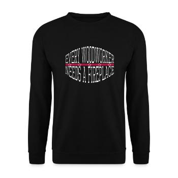 Chainsaw Grab Union Carpenter Woodcutter Gift Idea - Unisex Sweatshirt - black - Front - Alina (178cm) & Michal (187cm)