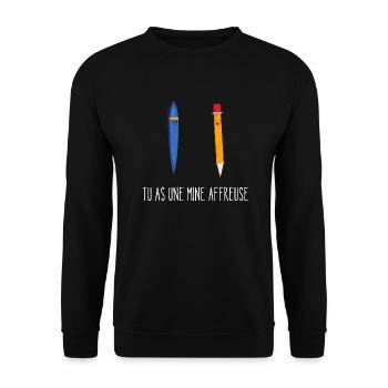 tu as une mine affreuse - Sweat-shirt Unisexe - noir - Devant - Alina (178cm) & Michal (187cm)