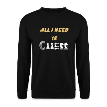 Chess Saying Gift Checkmate Queens Gambit - Sweat-shirt Unisexe - noir - Devant - Alina (178cm) & Michal (187cm)