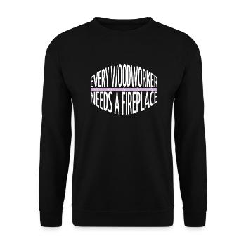 jackhammer chop wood funshirt bday carpenter funny - Unisex Sweatshirt - black - Front - Alina (178cm) & Michal (187cm)