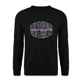 citation drôle d’humour en bois sabrina charpentier tshirts - Sweat-shirt Unisexe - noir - Devant - Alina (178cm) & Michal (187cm)