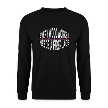 carpentry funny woodworking daddesign cabinetmaker - Unisex Pullover - Schwarz - Vorne - Alina (178cm) & Michal (187cm)