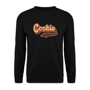Baking Retro Cookie - Unisex Pullover - Schwarz - Vorne - Alina (178cm) & Michal (187cm)