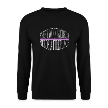drôle de charpentier menuisier abatteur d’arbres hearbeat - Sweat-shirt Unisexe - noir - Devant - Alina (178cm) & Michal (187cm)