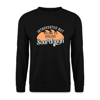 Bread Baking Baker Bakery Sourdough - Unisex Sweatshirt - black - Front - Alina (178cm) & Michal (187cm)