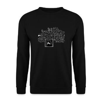 Schrodingers Katze box Lustige Wissenschaft Nerd P - Unisex Pullover - Schwarz - Vorne - Alina (178cm) & Michal (187cm)