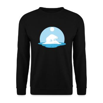 Polar Bear - Sweat-shirt Unisexe - noir - Devant - Alina (178cm) & Michal (187cm)