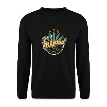 Made in Milhaud - Sweat-shirt Unisexe - noir - Devant - Alina (178cm) & Michal (187cm)